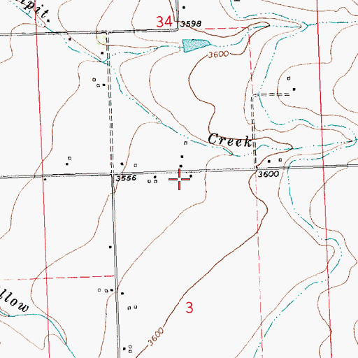Topographic Map of 06N20W03ABBB01 Well, MT