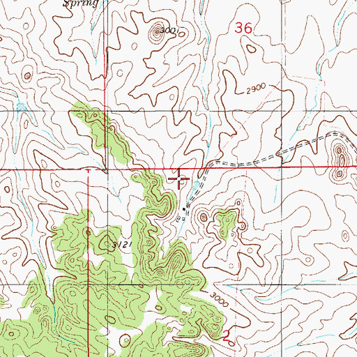 Topographic Map of 06N56E02BA__01 Well, MT