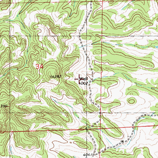 Topographic Map of 07N28E34DADB01 Well, MT