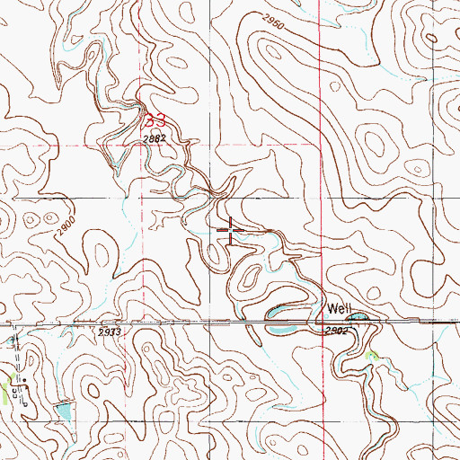 Topographic Map of 07N58E33DC__01 Well, MT