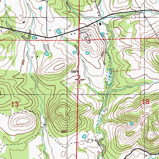 Topographic Map of Bevans Prospect, AR