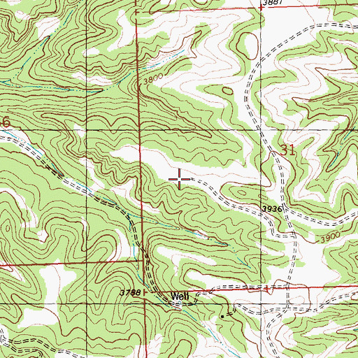 Topographic Map of 07N26E31CBAD01 Well, MT