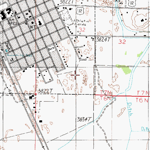 Topographic Map of 07N02E32CD__01 Well, MT