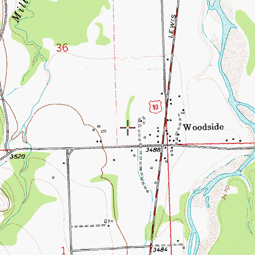 Topographic Map of 07N21W36DD__01 Well, MT