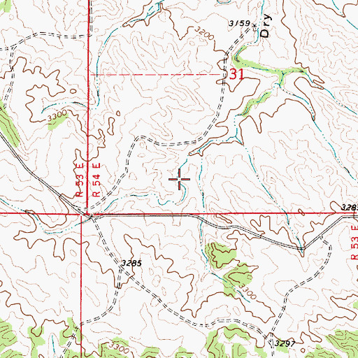 Topographic Map of 07N54E18BDC_01 Well, MT