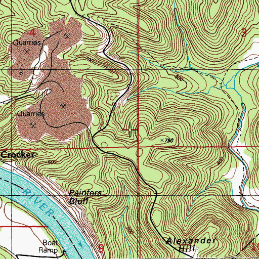 Topographic Map of Breeden Prospect, AR