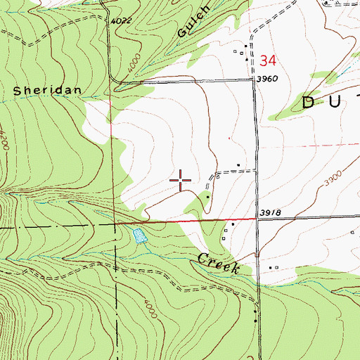 Topographic Map of 07N21W34CDB_01 Well, MT