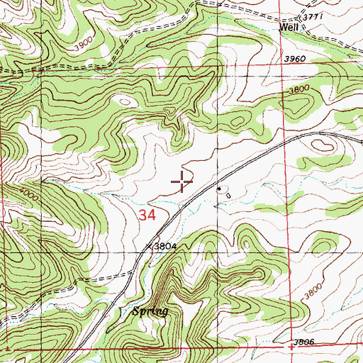 Topographic Map of 07N27E34ACDA01 Well, MT