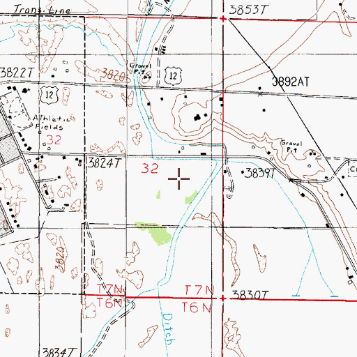 Topographic Map of 07N02E32DA__01 Well, MT