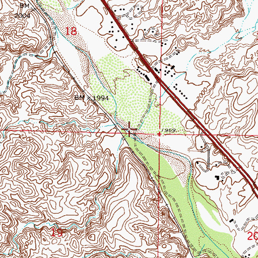 Topographic Map of Mockingbird Wash, AZ