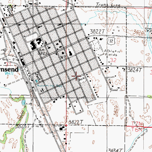 Topographic Map of 07N02E32CB__01 Well, MT