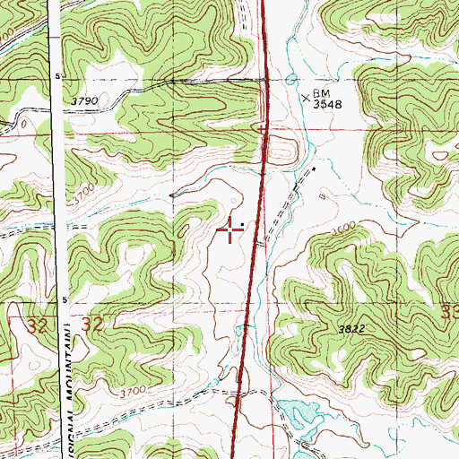 Topographic Map of 07N26E32AA__02 Well, MT