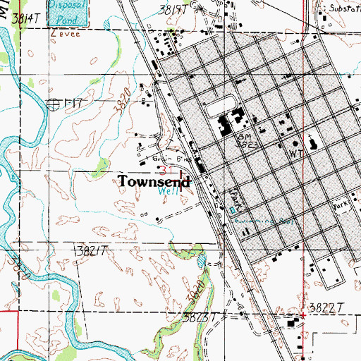 Topographic Map of 07N02E31DBBA01 Well, MT