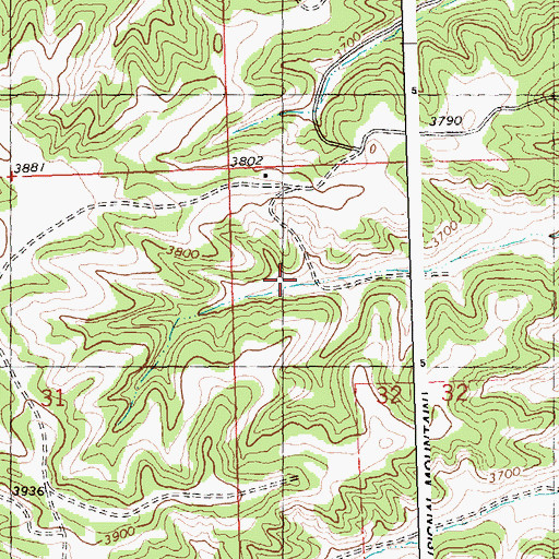 Topographic Map of 07N26E32BCAB01 Well, MT