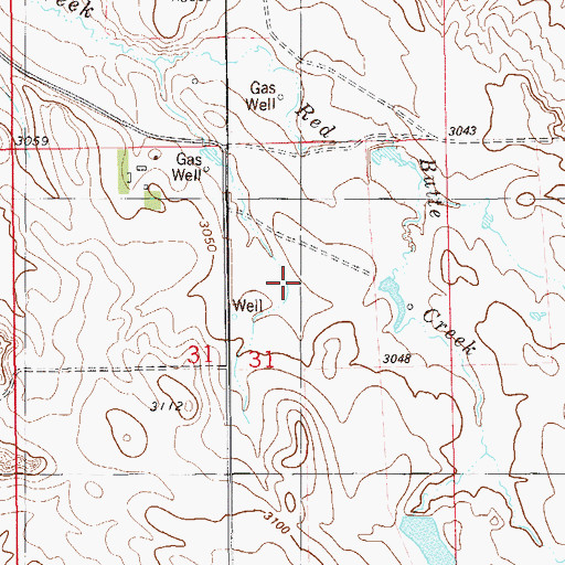 Topographic Map of 07N60E31AC__01 Well, MT