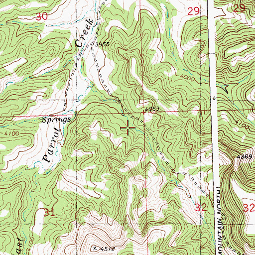 Topographic Map of 07N27E31AAA_01 Spring, MT