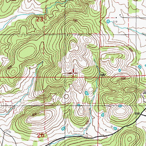 Topographic Map of Cave Hill Mine, AR