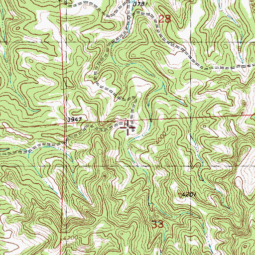Topographic Map of 07N28E33BAAB01 Well, MT