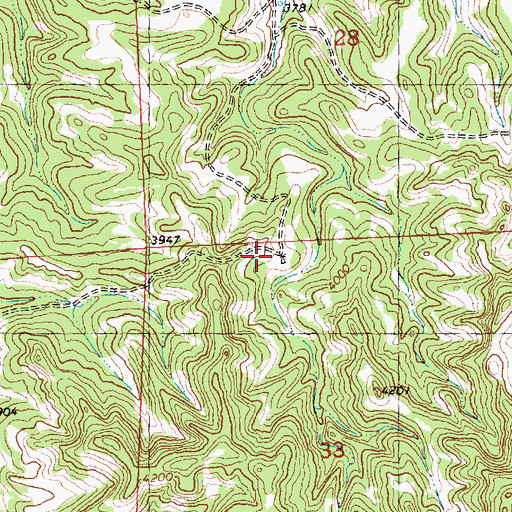 Topographic Map of 07N28E33BABA01 Well, MT