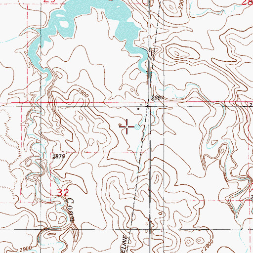 Topographic Map of 07N58E32AA__01 Well, MT