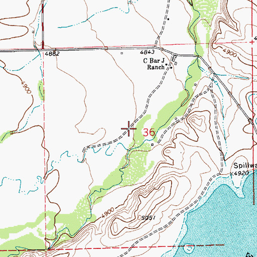 Topographic Map of 07N13E36____01 Well, MT