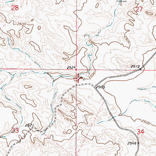 Topographic Map of 07N47E13BBCC01 Well, MT