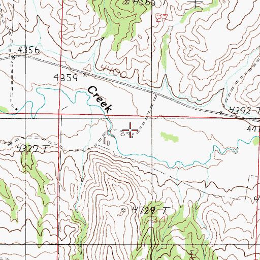 Topographic Map of 07N03E34BA__01 Well, MT