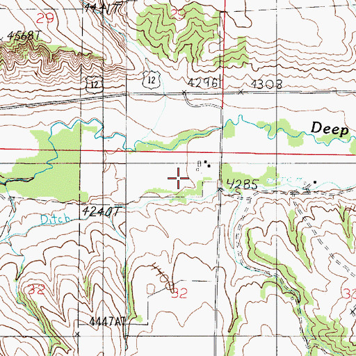 Topographic Map of 07N03E32AA__01 Well, MT