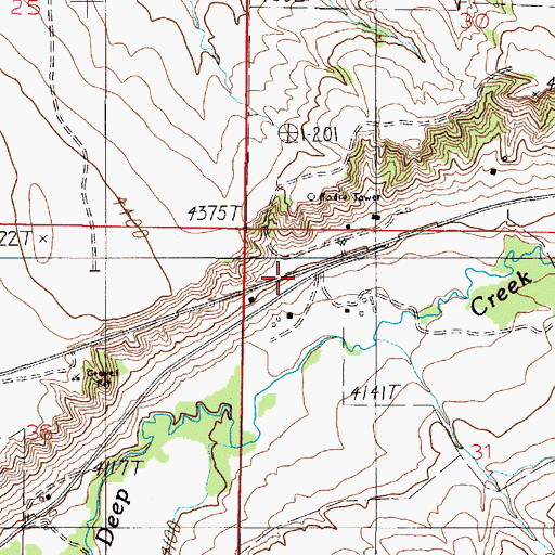 Topographic Map of 07N03E31BB__03 Well, MT