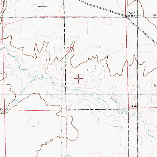 Topographic Map of 07N23E27DBDC01 Well, MT