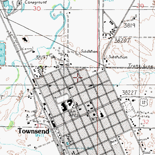 Topographic Map of 07N02E31AA__01 Well, MT