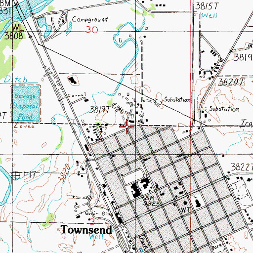 Topographic Map of 07N02E31ABAA01 Well, MT