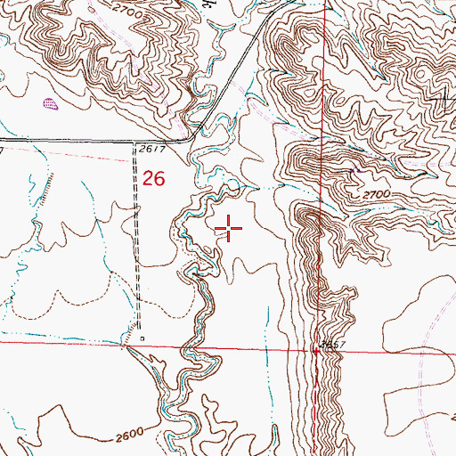 Topographic Map of 07N37E26D___01 Well, MT