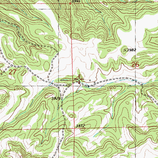 Topographic Map of 07N28E27DAA_01 Spring, MT
