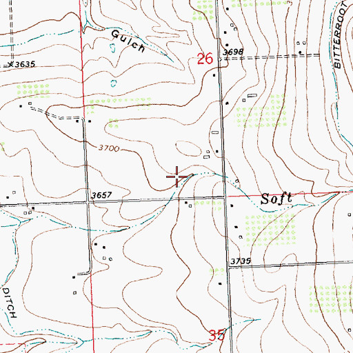 Topographic Map of 07N20W26CDD_01 Well, MT