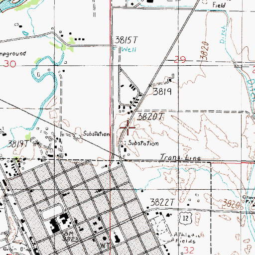 Topographic Map of 07N02E29CC__02 Well, MT