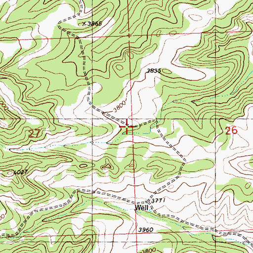 Topographic Map of 07N27E27ADD_01 Spring, MT