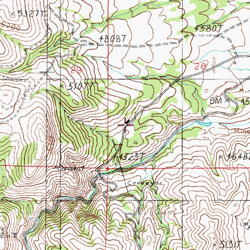 Topographic Map of 7N1E28CCBA____ Well, MT