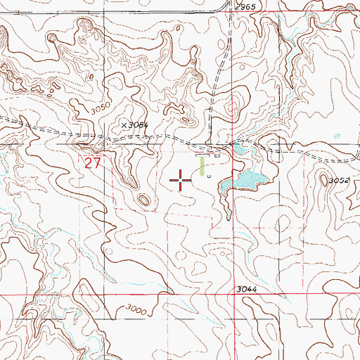 Topographic Map of 07N59E27DA__01 Well, MT