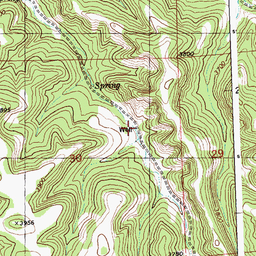 Topographic Map of 07N28E30ADBC01 Well, MT