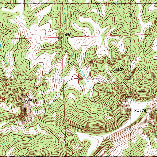 Topographic Map of 07N27E28BCA_01 Spring, MT