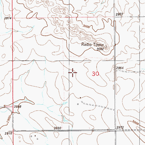 Topographic Map of 07N58E30DB__01 Well, MT