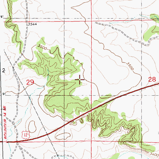 Topographic Map of 18N23E12CBC_01 Well, MT