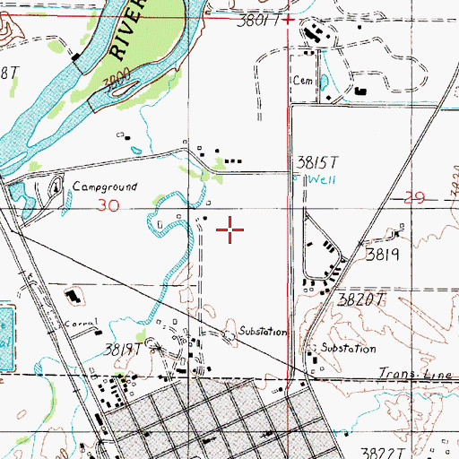 Topographic Map of 07N02E30DA__01 Well, MT