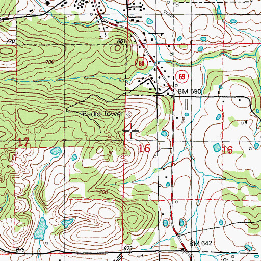 Topographic Map of Hollawell Prospect, AR