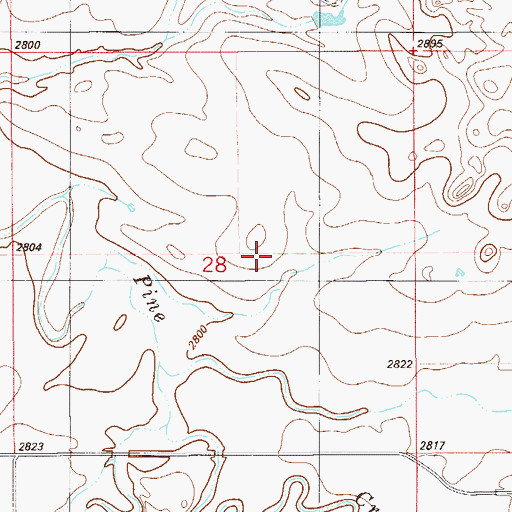 Topographic Map of 07N57E16AB__01 Well, MT