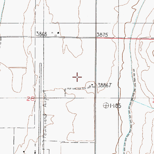 Topographic Map of 07N02E28AD__01 Well, MT