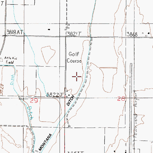 Topographic Map of 07N02E28BC__01 Well, MT