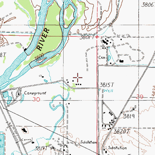Topographic Map of 07N02E30AD__01 Well, MT