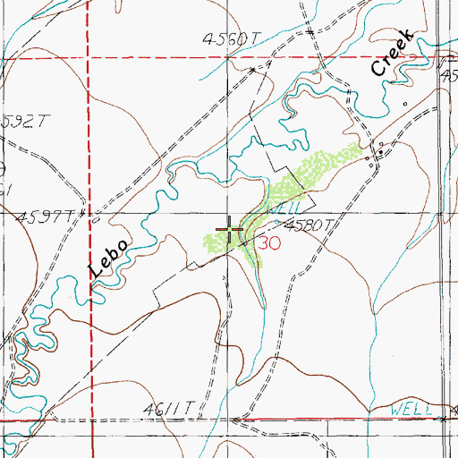 Topographic Map of 07N15E30____01 Well, MT